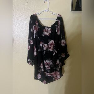 Floral Off The Shoulder Top (It is see-through)
